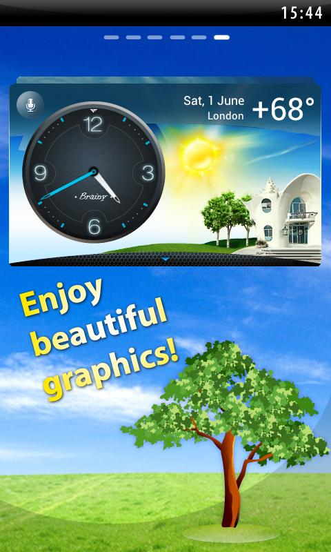 Widget del tiempo y reloj para Android