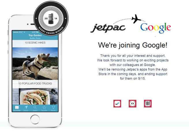 Google ha comprado a Jetpac