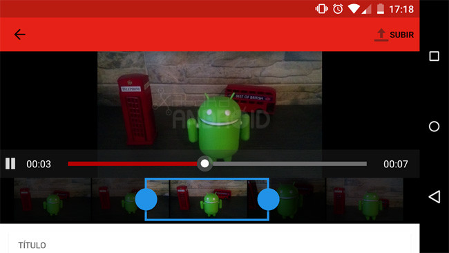 Youtube para Android incluye la opción de recortar videos