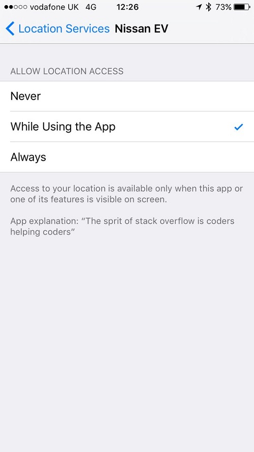 Aplicacion de Nissan