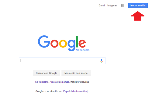 1. Cliquear en Iniciar sesion