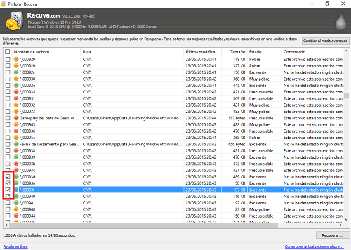 10. Recuperar archivos