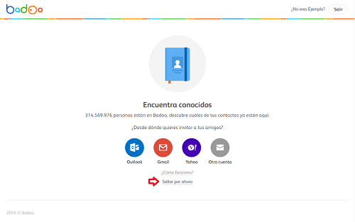 2. Seleccionar saltar por ahora