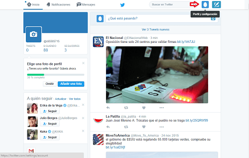 2.Perfil y configuraciión