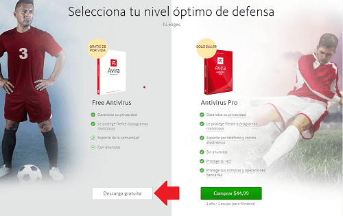 3. Seleccionar la versión gratis