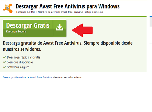 4. Cliquear por segunda vez Descargar gratis