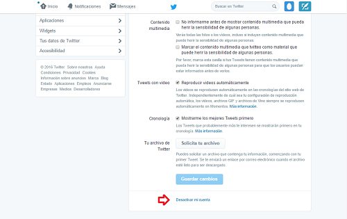 4. Desactivar cuenta