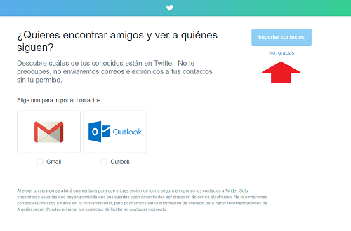 8. Importar contactos