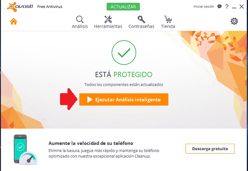 8. Inicio de Avast