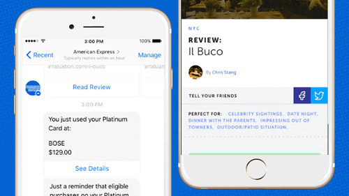 Amex Bot permitirá recibir notificaciones en Messenger sobre compras realizadas