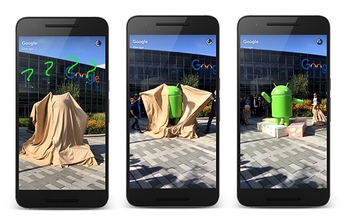 Android reveló su nueva estatua de Nougat en su Snapchat