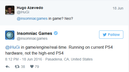 Desarrolladores confirmaron que el trailer corría en PS4