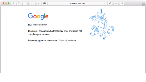Error 502 de Google