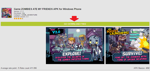 Zombies Ate My Friends para Windows Phone