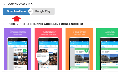 Pool - Photo Sharing Assistant para Android