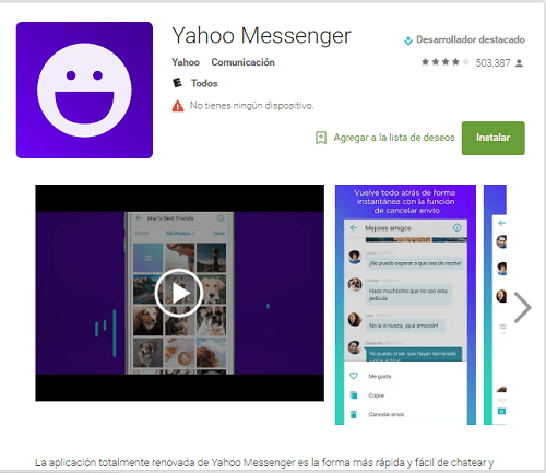 Yahoo Messenger, una mensajería útil