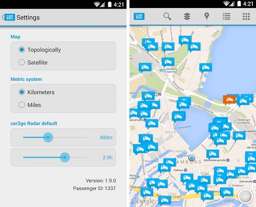 Car2go para Android