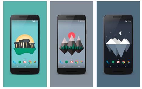 Material Islands – Semi Live Wallpaper