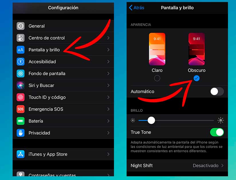 como activar el modo oscuro de whatsapp en iphone ipad ios forma 1