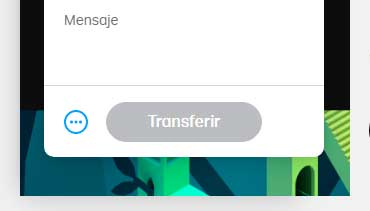 enviar mensaje en wetransfer