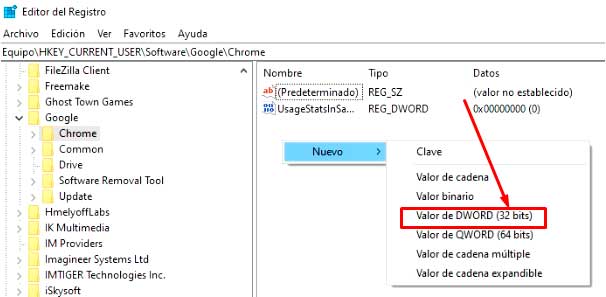 Valor DWORD