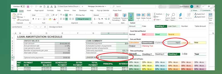 aplicar estilos en excel