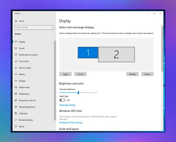 configurar organizar pantallas windows 10