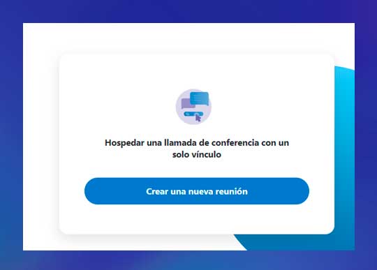 crear una nueva reunion