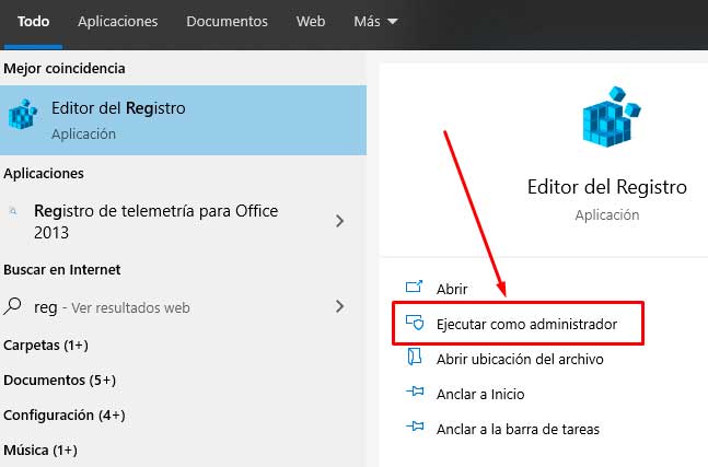 editor del registro