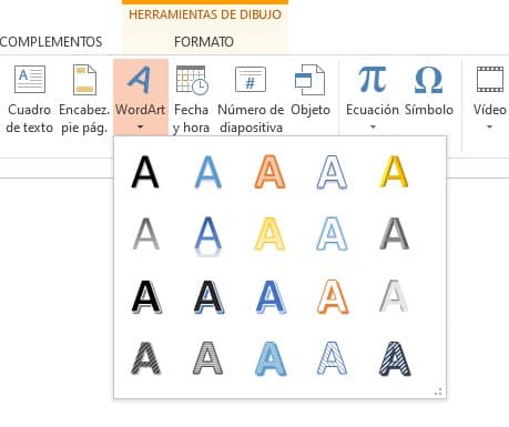 elegir wordart
