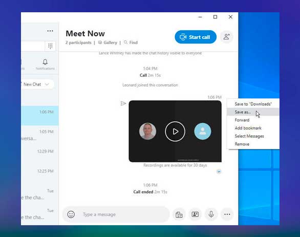 grabar una llamada en skype
