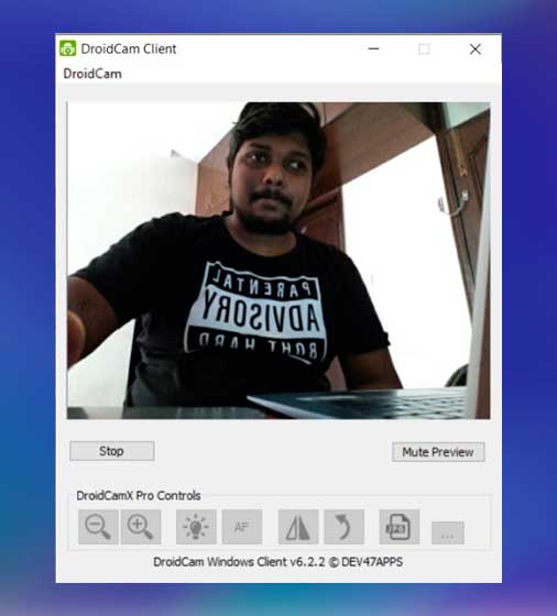 iniciar droid cam