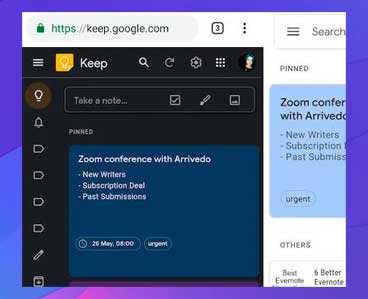 Acceda a Google Keep desde su teléfono