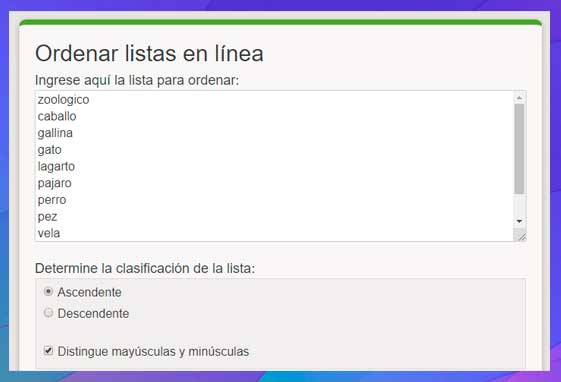 Gillmeiser Software ordenar listas online