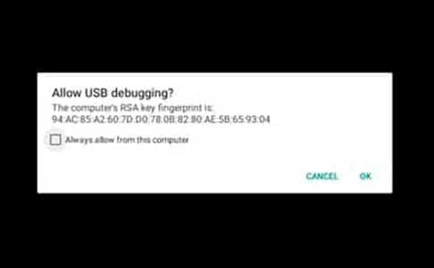 Permitir depuración USB