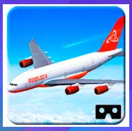 Simulación de vuelo de avión VR