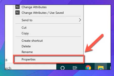 ejecutar el iniciador del juego EXE y hacer clic en Propiedades