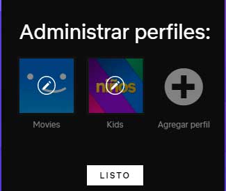 perfil se agregará instantáneamente a su cuent