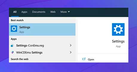 Abre la aplicación Configuración en tu PC
