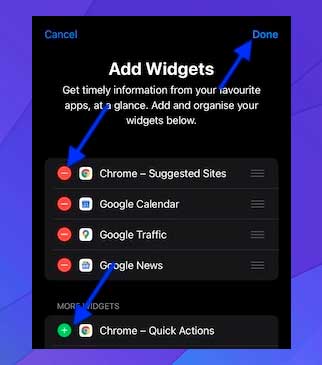 Ajusta hoy widgets de visualización