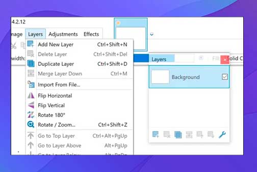 Al igual que con Photoshop, puede crear imágenes complejas utilizando capas