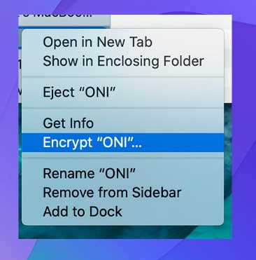 Cifrado de una tarjeta SD en macOS.