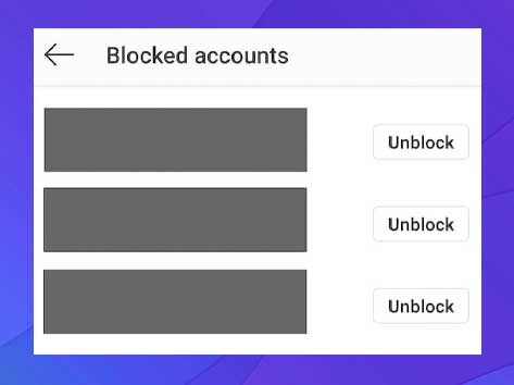 Cuentas bloqueadas.instagram
