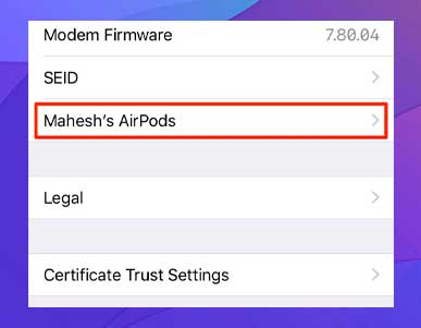 Cómo comprobar la versión de firmware de los AirPods