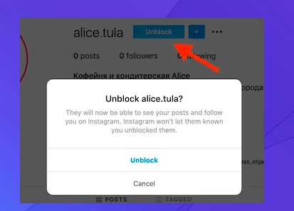 Cómo desbloquear a alguien en Instagram