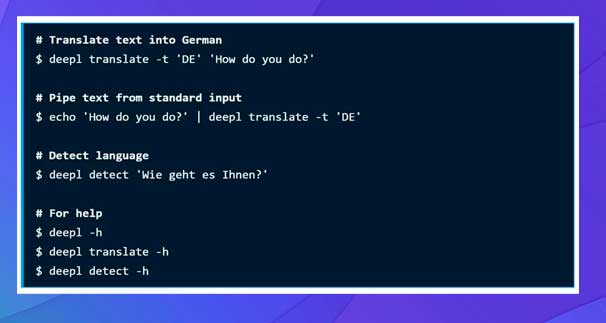 DeepL Translator CLI