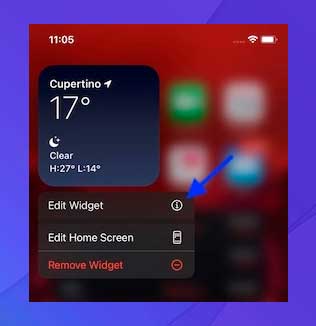 Editar un widget de pantalla de inicio