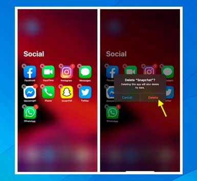 Eliminar aplicaciones directamente de la biblioteca de aplicaciones