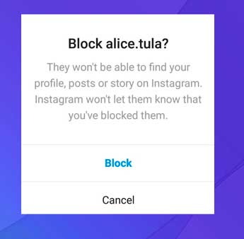 En el menú emergente, seleccione Bloquear.