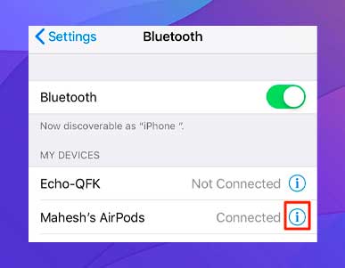 Inicie Configuración da clic Bluetooth